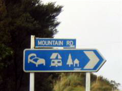 Mountain Road Sign