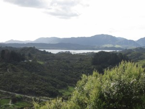 View down to the harbour