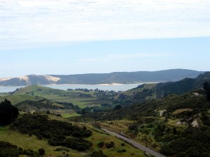 Looking down to the Harbour from the farm       