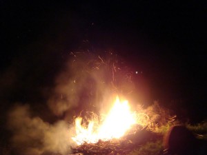 The bonfire New Year's 2012           