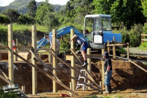 The three amigos on site           